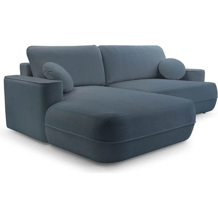 Selsey 'Fuerro' Ecksofa mit Schlaffunktion, Bettkasten, Ottomane links,Strukturstoff wasserabweisend, Hellblau – Bild 5