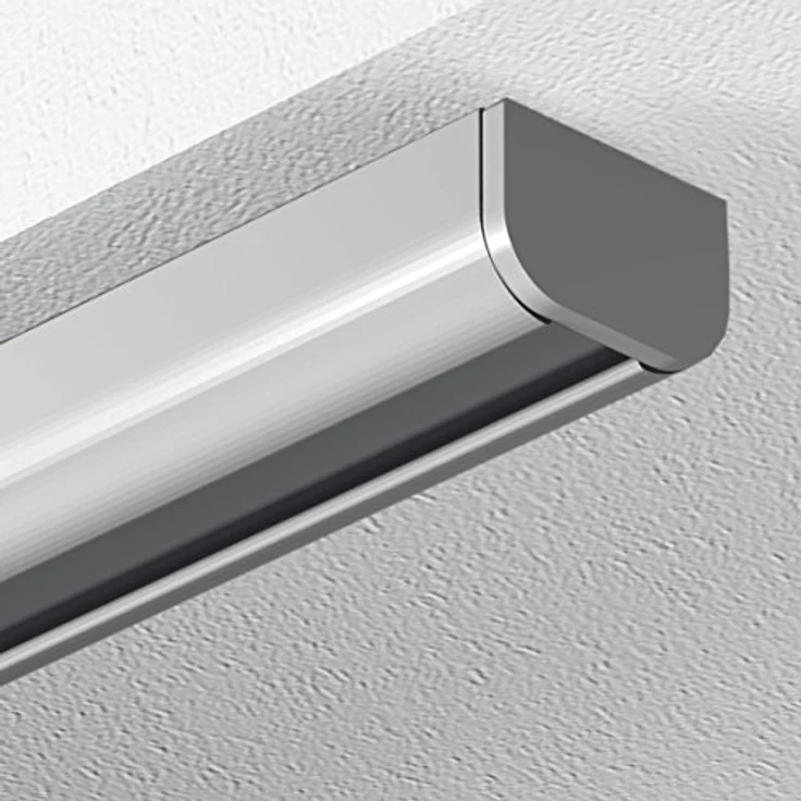 Garduna Gardinenschiene halbrunde Schleuderschiene, 1-läufig, Aluminium – Bild 3