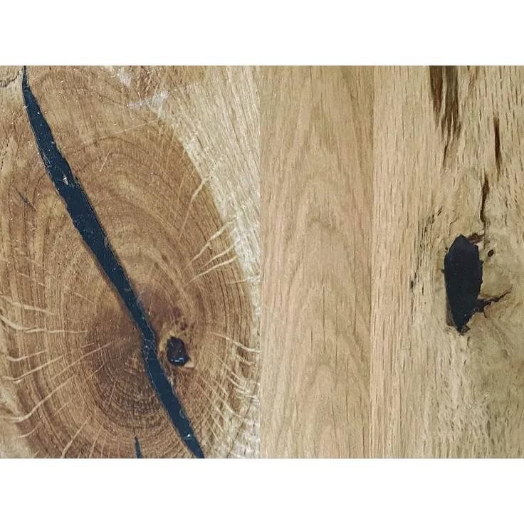 Waschtisch Holz 138cm Woodkings Sydney Wildeiche Braun Badunterschrank Waschplatz Doppelwaschtisch Badezimmerkommode Unterschrank – Bild 8