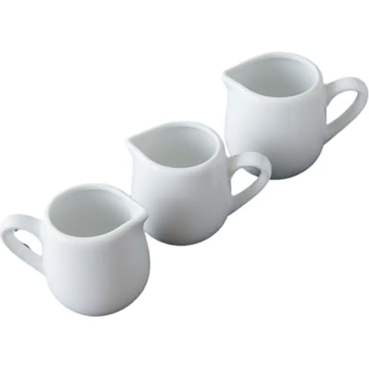 Provance Milchkännchen 3-teiliges Porzellankannen-Set, Milchkännchen-Set á 70ml pro Stück, (Set, 3-St)