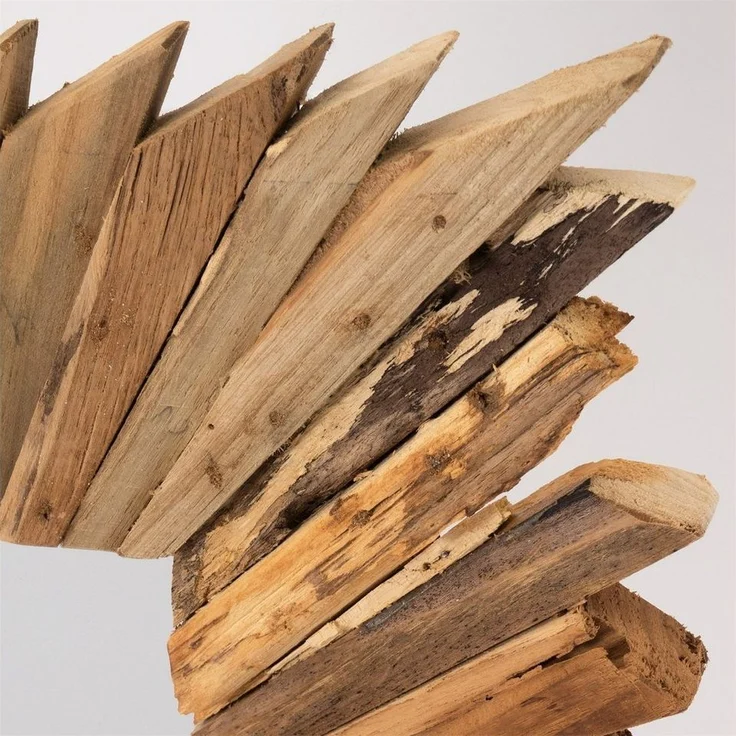 CREEDWOOD Wandspiegel HOLZ WANDSPIEGEL "SPIKES", 50x50 cm, Massivholz, Natur Holzspiegel – Bild 3
