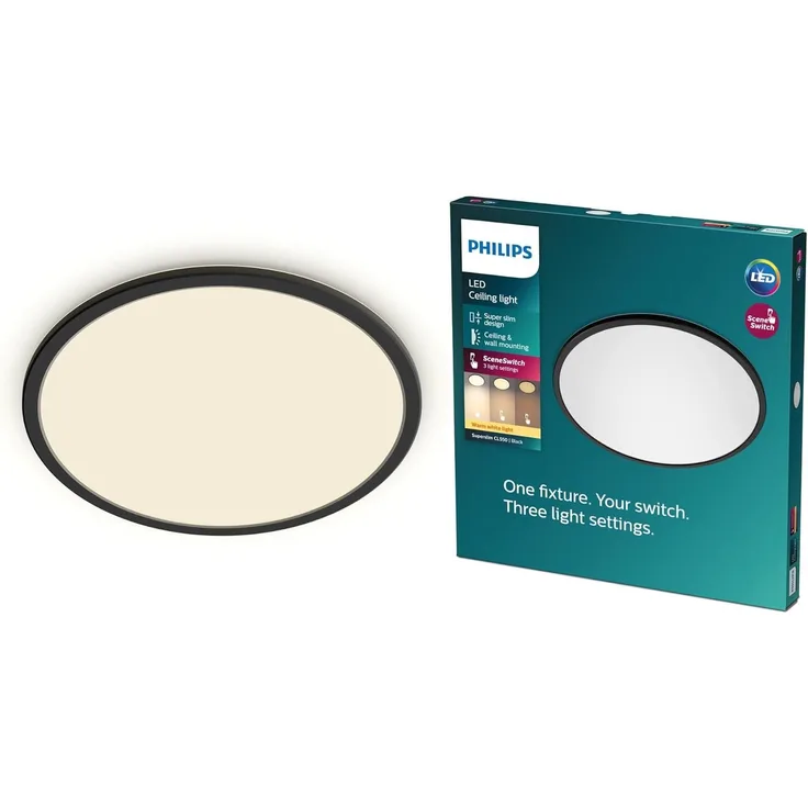 Philips 3in1 LED Leuchte CL550 1500lm 2700K Dimmen o DS schw*