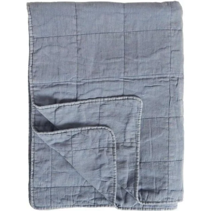 Ib Laursen - Decke Quilt Tagesdecke Überwurf 180x130cm Blau 6108-13 – Bild 3