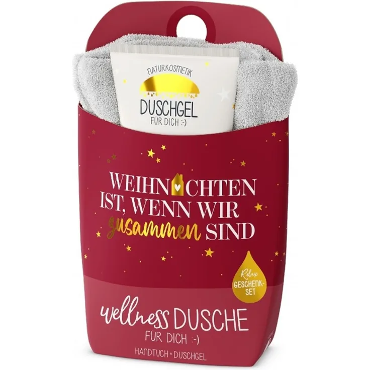 Wellnessdusche Geschenkset Duschgel Handtuch la vida Weihnachten Haus 1081281