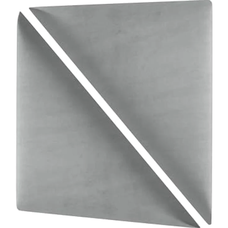 MOLLIS Polsterplatte, Dreieckiges und Dekoratives Wandpaneel, Geeignet als Bettkopfteil oder Aufprallschutz, Reduziert Schall und Verbessert Akustik, aus Schaumstoff, 30 x 30 cm, Grau – Bild 1