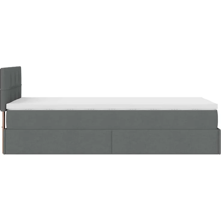 vidaXL Ottoman-Bett mit Matratze Dunkelgrau 100x200 cm Stoff 3311436 – Bild 9