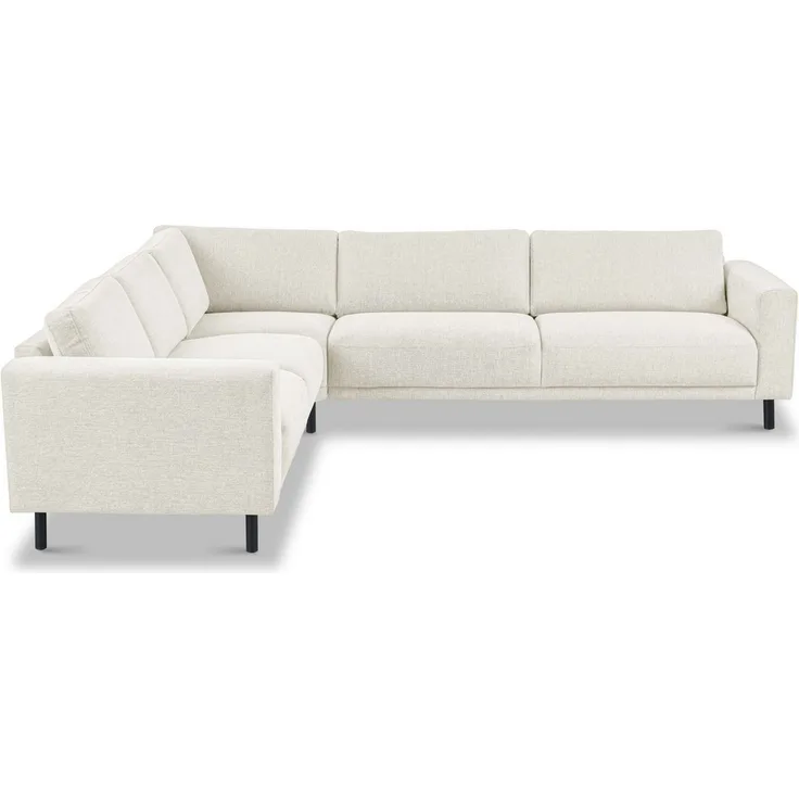 Home affaire Ecksofa Sveeva, L-Form, B. 288 cm, schwarze Metallfüße, langlebiger Webstoff, mit Wellenunterfederung, viele Farben