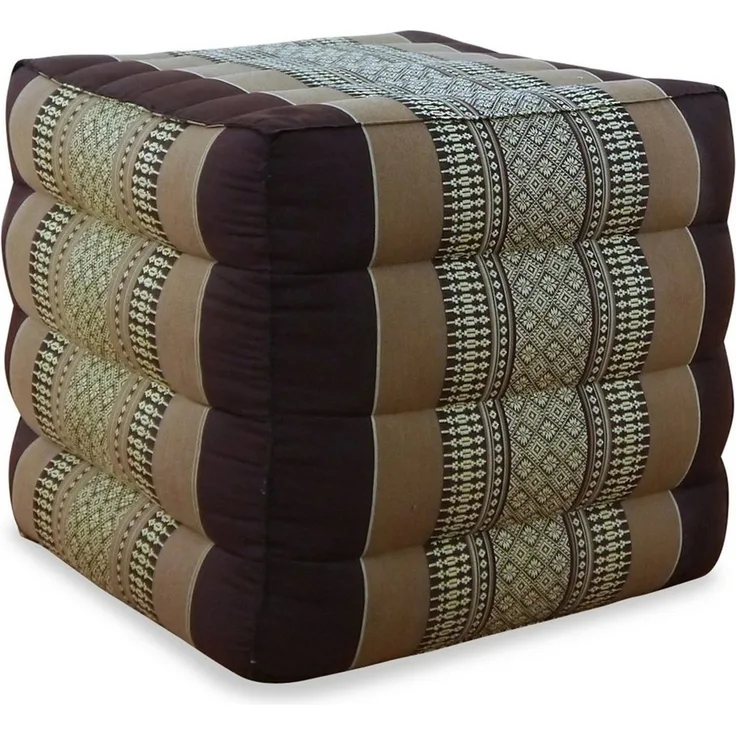 livasia Polsterhocker Würfelkissen - 40x40x40cm - Sitzwürfel, Kapok, vegan, handgefertigt