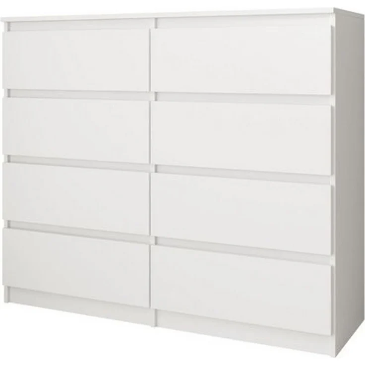 Beautysofa Kommode 100 cm LEMON mit 8 Schubladen (Moderne Schubladenkommode in Weiß oder Kaschmir, Kugelführungen), Sideboard Schlafzimmer Wohnzimmer – Bild 4