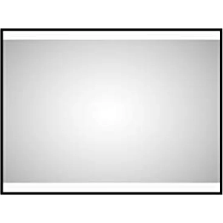 Talos Talos Black Shine LED Badspiegel 80x60 cm, neutralweiß beleuchtet, matt schwarzer Aluminiumrahmen, energiesparend mit Kippschalter – Bild 3