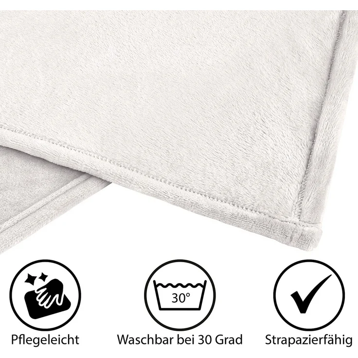 Hometex Premium Textiles Tagesdecke Cashmere Touch Kuscheldecke, Hochflor-Flausch Sofadecke, Allergiker geeignet, sanft & weich auf der Haut, Hochflor-Flausch – Bild 3