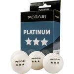 Pegasi 3-Sterne Tischtennisbälle 6Stk. Weiß