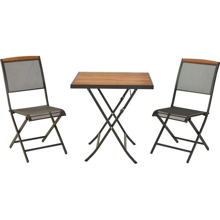 MERXX Balkonset »Patmos«, (Set, 3-tlg), Rückenabschluss und Tischplatte aus Akazienholz – Bild 4