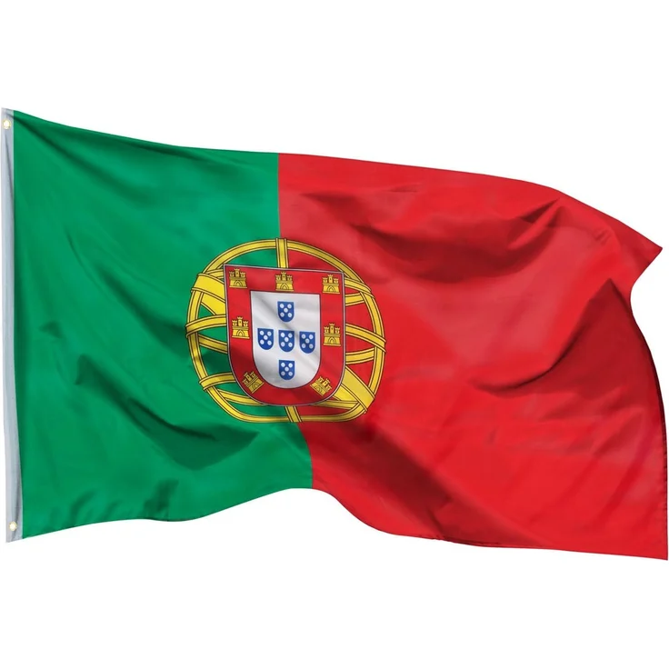 Aricona Portugal Flagge 90x150 cm - wetterbeständige Fahne mit Messingösen, 100% Polyester, robuste Doppelnaht & in lebendigen Farben - ideal für Flaggen-Liebhaber