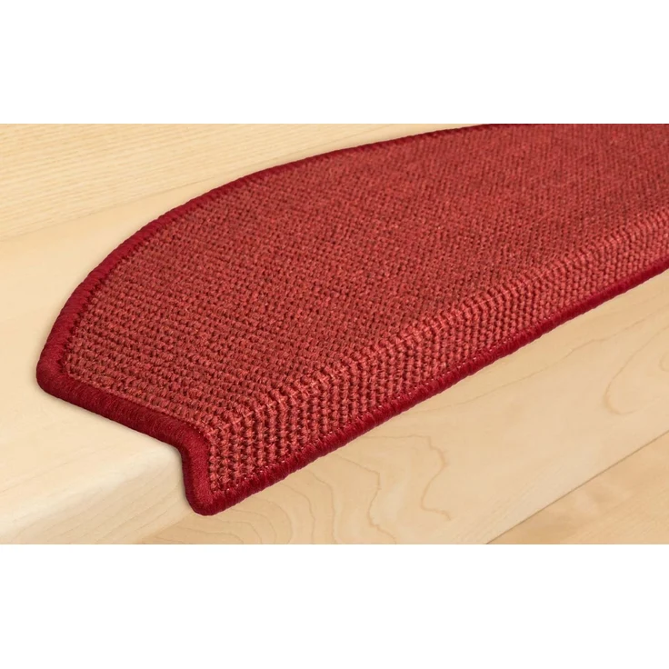 Metzker® Stufenmatte Stufenmatten Sisal New Halbrund Rot 14 Stück, halbrund, Höhe: 6 mm, Naturprodukt – Bild 2