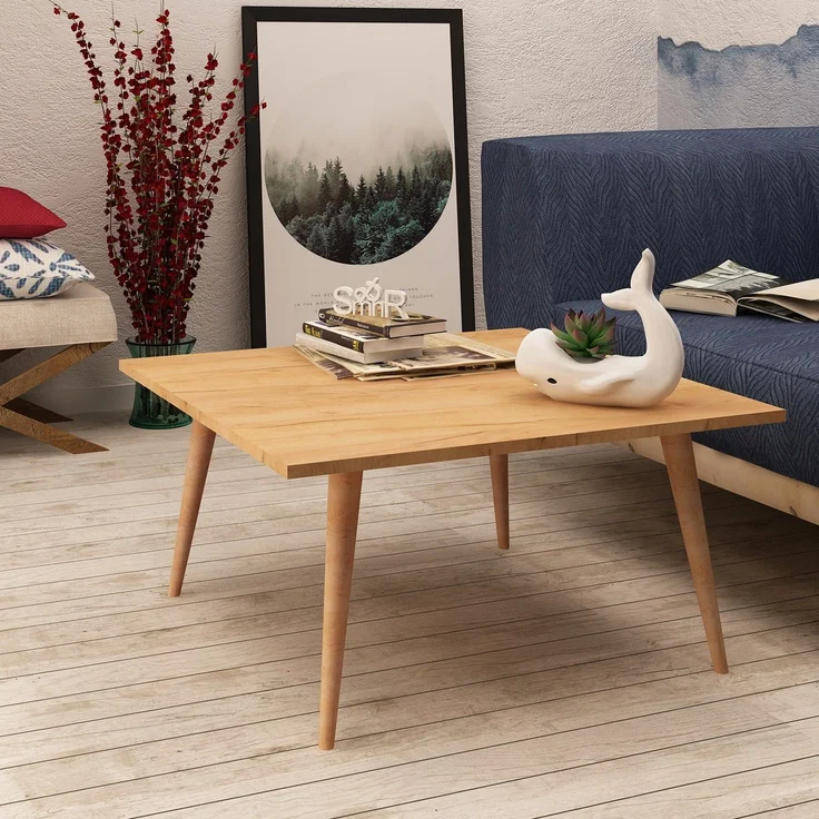 Skye Decor 'Leyman' Couchtisch, Eiche, 80 x 42 x 80 cm – Bild 1