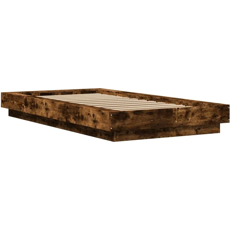 vidaXL Bettgestell Räuchereiche 90x190 cm Holzwerkstoff 3281242 – Bild 6