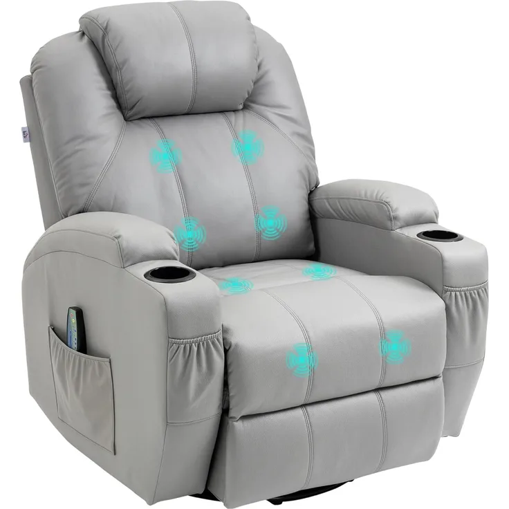 HOMCOM Massagesessel TV-Sessel Ruhesessel mit 8 Massagemodi (Relaxsessel, 1-St, Liegesessel), mit Fernbedienung