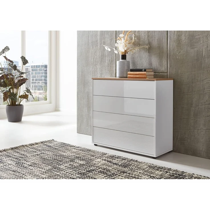 BMG Möbel Sideboard Mailand Set 5 (Kommode Anrichte Aktenschrank), 2x Schuhschrank, 1 x Schubkastenkommode – Bild 4