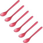 FACKELMANN | 6er Set Eierlöffel Frühstückslöffel 14 cm | Farbe: Rot | hochwertiger Kunststoff | ideal für den Frühstückstisch