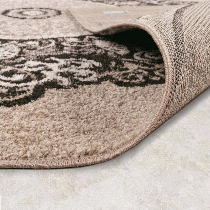 TaraCarpet Teppich Moderner Teppich Aragon 77 Oriental, rechteckig, Höhe: 13 mm, Designer Oriental braun Wohnzimmer Schlafzimmer Esszimmer 080X150 cm – Bild 2