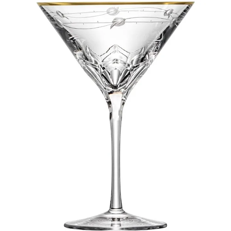 Cocktailglas Kristall Lilly Gold clear (17,5 cm)