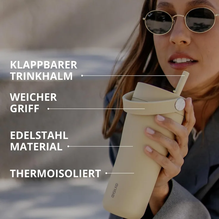 Isolierbecher Thermobecher 0,6L Edelstahl EQUA Carry Cup Lido 311600 – Bild 4