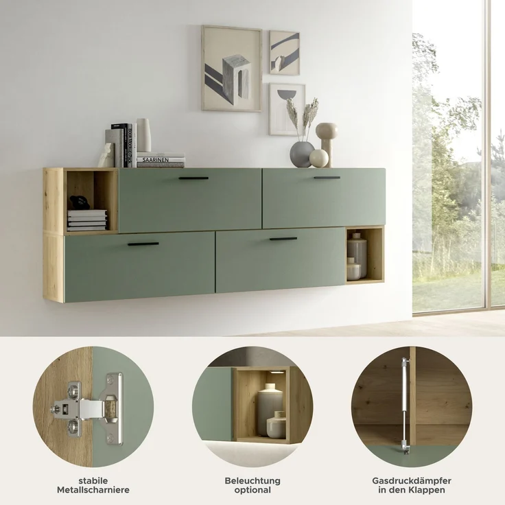 The One Wohnkombination in Smoke Green Nachbildung – Bild 7