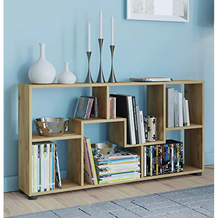 MID.YOU Mid.you Regal, Eiche Honig, erweiterbar, Holzwerkstoff, 117x62x20 cm, für Wohnzimmer – Bild 3