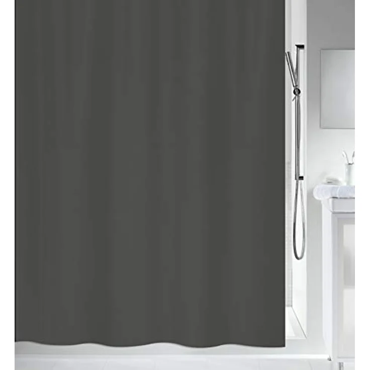 spirella Duschvorhang PRIMO Breite 120 cm, Anti-Schimmel Textil-Duschvorhang, Polyester, 120x200 cm, waschbar – Bild 2