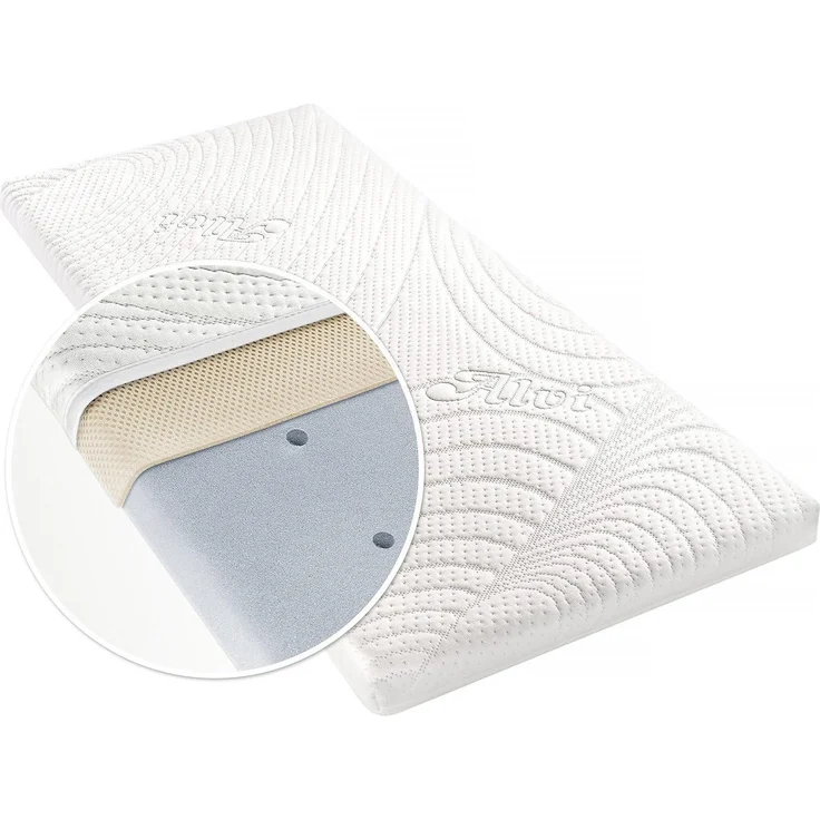 Alvi Matratze für Beistellbett & Wiege Tencel & Dry - 90x40 cm Babymatratze mit Funktionsbezug mit Nässeschutz und Luftkanälen - Oeko-TEX® Standard 100 geprüft, atmungsaktiv, allergikergeeignet – Bild 1