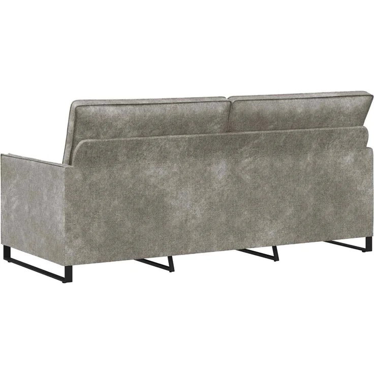 vidaXL 3-Sitzer Sofa Hellgrau 190 x 81 x 82 cm Kunstwildleder 42041000 – Bild 5