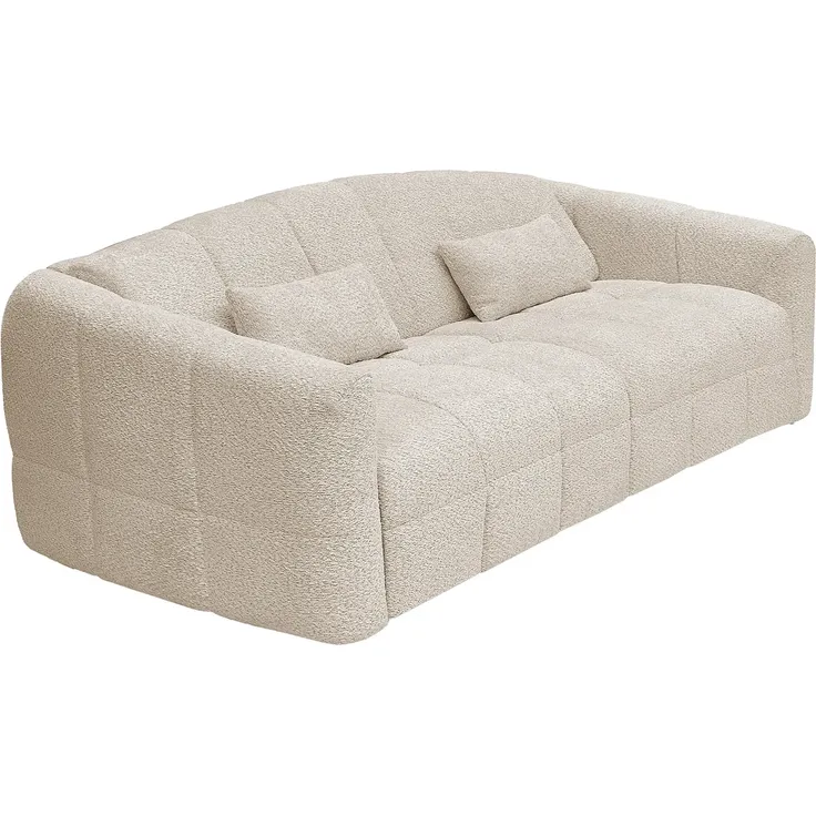 Vente-unique - RETUNA Sofa Stoff Beige - B 208 cm105 cm x H 90 cm x L 220 cm – Bild 3