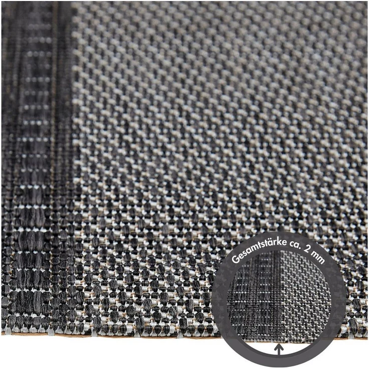 Andiamo Outdoorteppich Arizona anthrazit, 200 x 290 cm – Bild 2