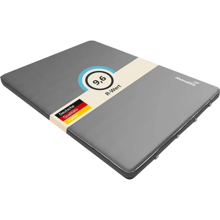 Skandika Luftmatratze Easy 3D Premium Double, Isomatte, Auto Matratze 10 cm dick, faltbar, (10 cm dick, faltbar, in nur ca. 2 Minuten einsatzbereit, Tragetasche), leicht, selbstfüllender Schaumstoff, belastbar bis 150 kg, R-Wert 9,6