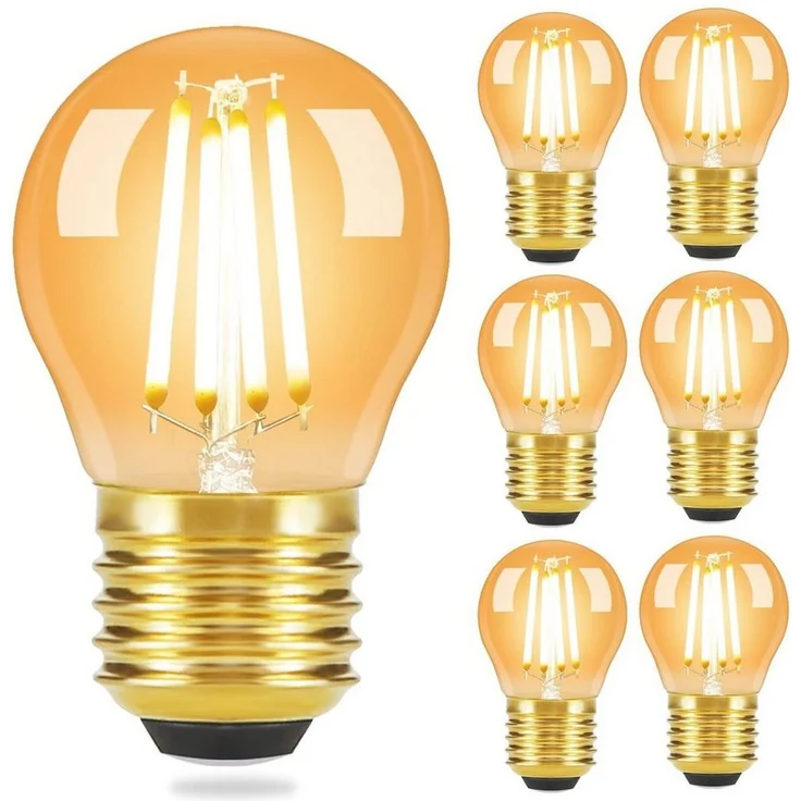 Nettlife LED-Leuchtmittel E27 6 stück Vintage Edison Glühlampe, E27, 6 St, Warmweiß, Hauses Restaurants Wohnzimmers Cafés – Bild 5