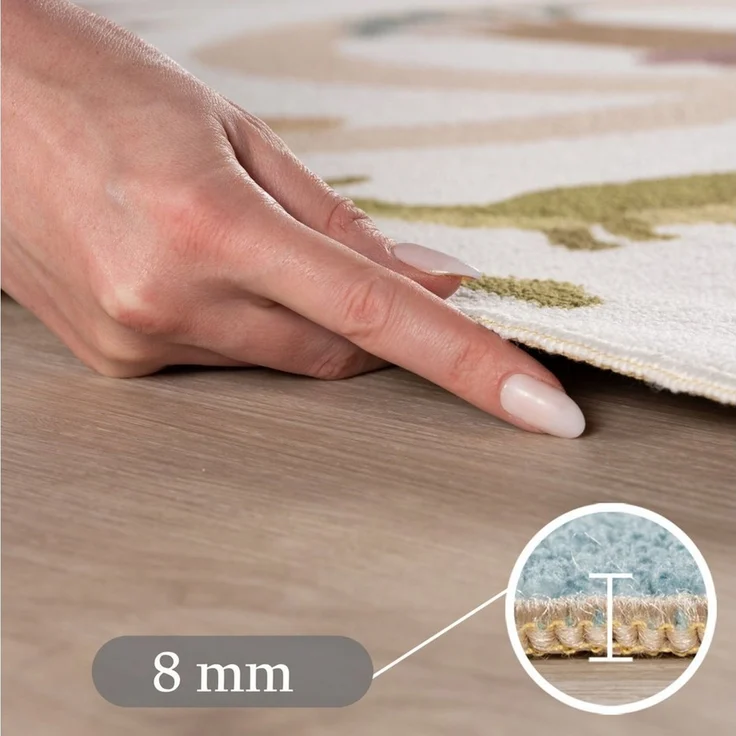SIMPEX24 Teppich Bunte Dino Welt, Rechteckig, Höhe: 8 mm, Teppich Kinderzimmer – Bild 2