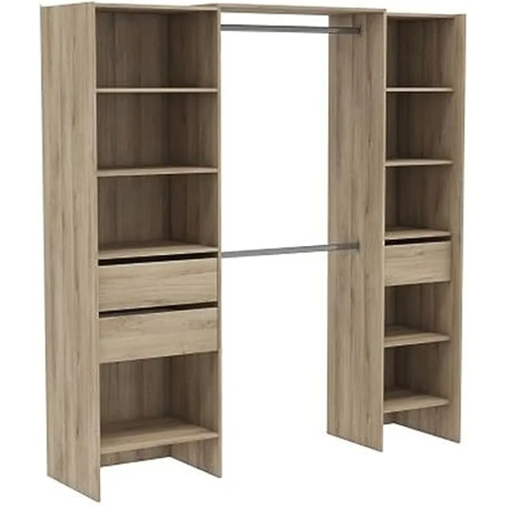 Kleiderschrank >Miami< in Kronberg Eiche aus Holzwerkstoff - 192x205x50 (BxHxT)