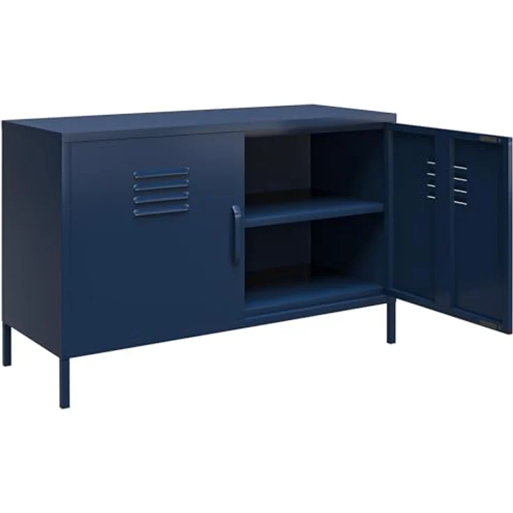 Dorel Home Queer Eye Bradford Metallschrank, Spind, Navy, Einheitsgröße – Bild 6
