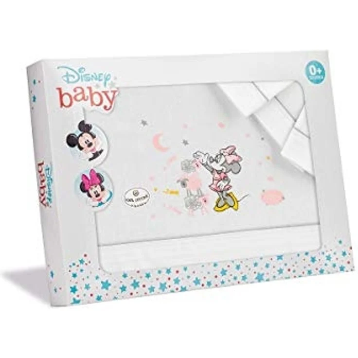 Interbaby MN007-18 3 Stück Bettwäschen Bett 70X140 Disney Minnie Mouse Weiss/Grau. – Bild 2