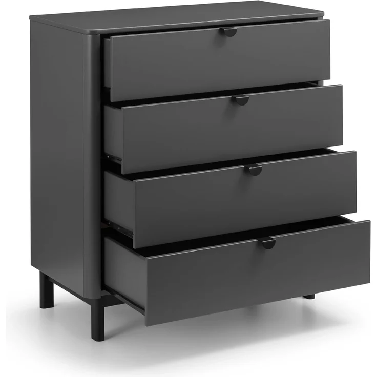 Die Julian Bowen Chloe Kommode in Sturmgrau/Schwarz ist eine moderne und elegante Aufbewahrung für Schlafzimmer – Bild 11