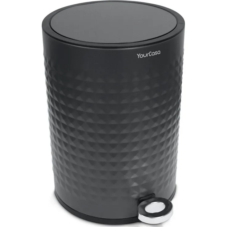 YourCasa Mülleimer YourCasa® Edelstahl Mülleimer Bad 5L - Badezimmer Mülleimer, Fassunsgvermögen 5L