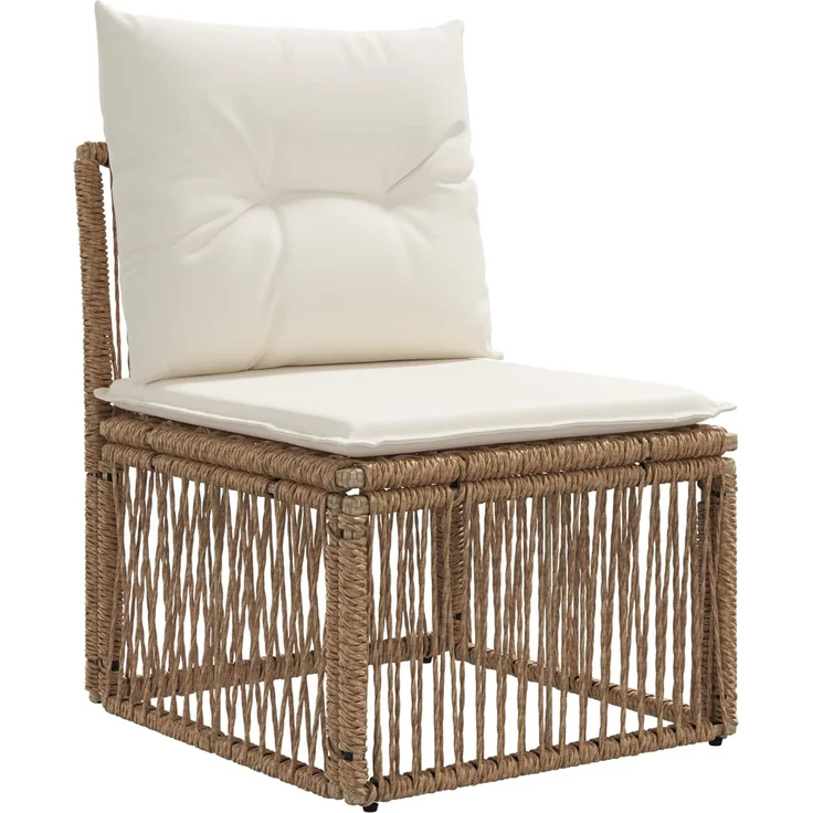 vidaXL Gartensofa-set 9 pcs Beige Poly-Rattan 3436110 – Bild 2
