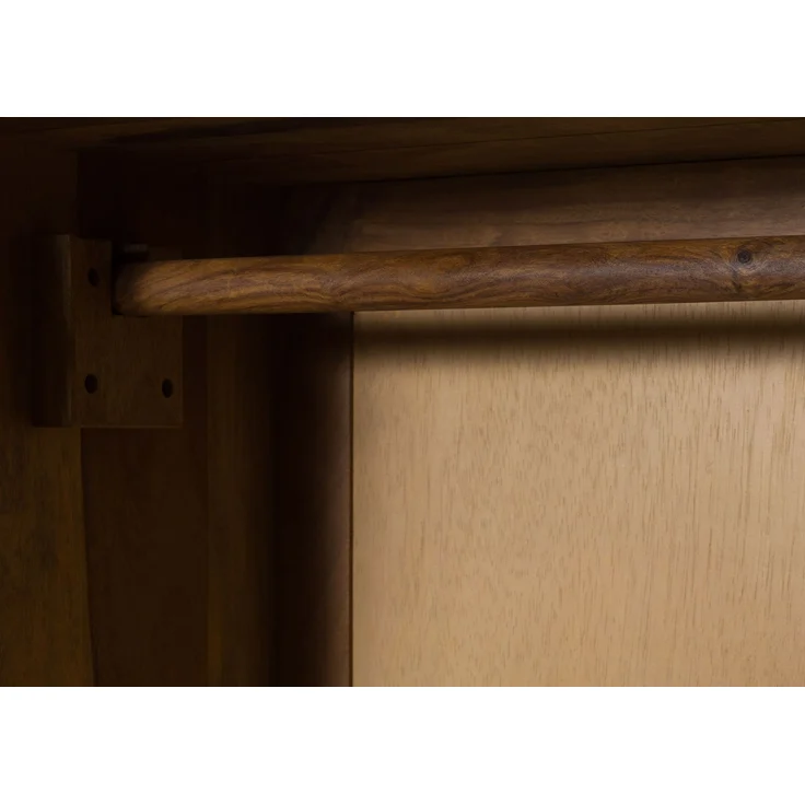 Kleiderschrank Sheesham 90x45x180 natur sandgestrahlt lackiert MALMÖ 2 #200 – Bild 4