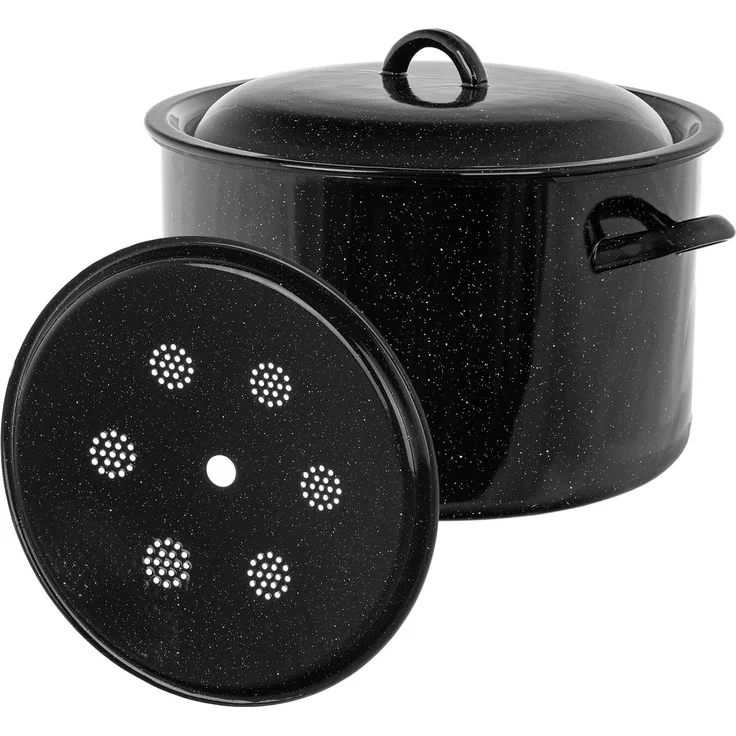KADAX Emaillierter Topf Powidlak 15L zur Pasteurisierung von Bigos mit Deckel, Höhe 33cm – Bild 3