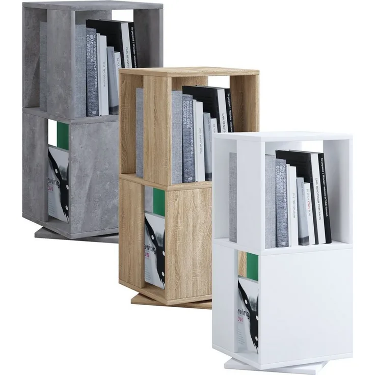 VCM Büroregal & Bücherregal Stifta 916965 Weiß H. 74 x B. 34 x T. 34 cm