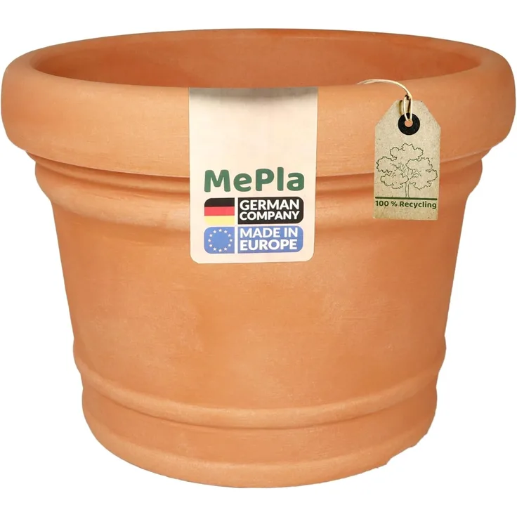 Heimwerkercenter Pflanzkübel MePla Blumentopf Pflanzkübel Monza ø30 cm, Terra, frostfester Kunstoff