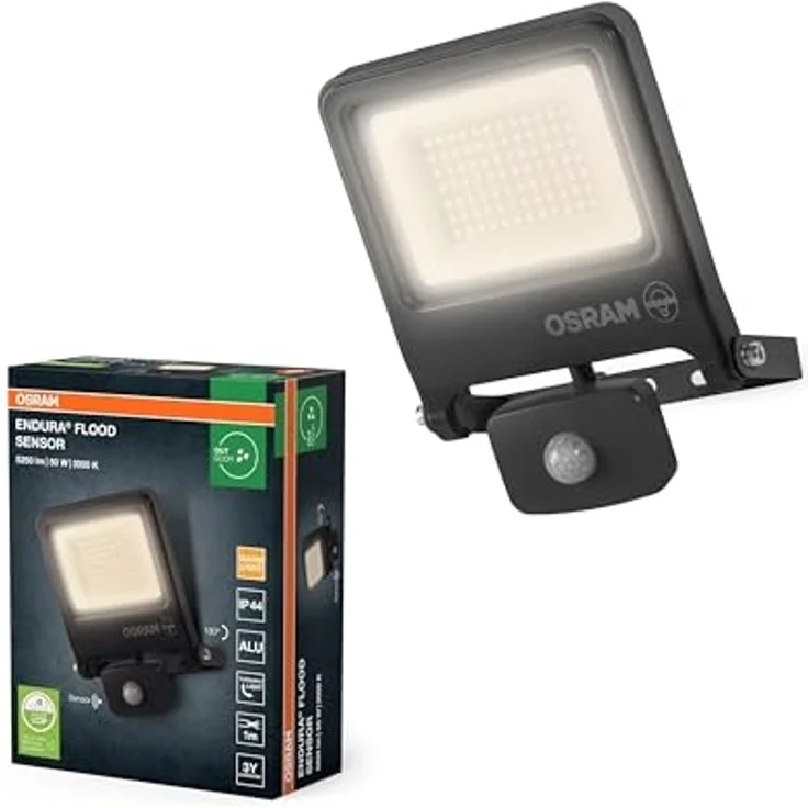 Osram Außenleuchte Endura Flood Bewegungsmelder 50W PCR dunkelgrau warmweiß – Bild 5