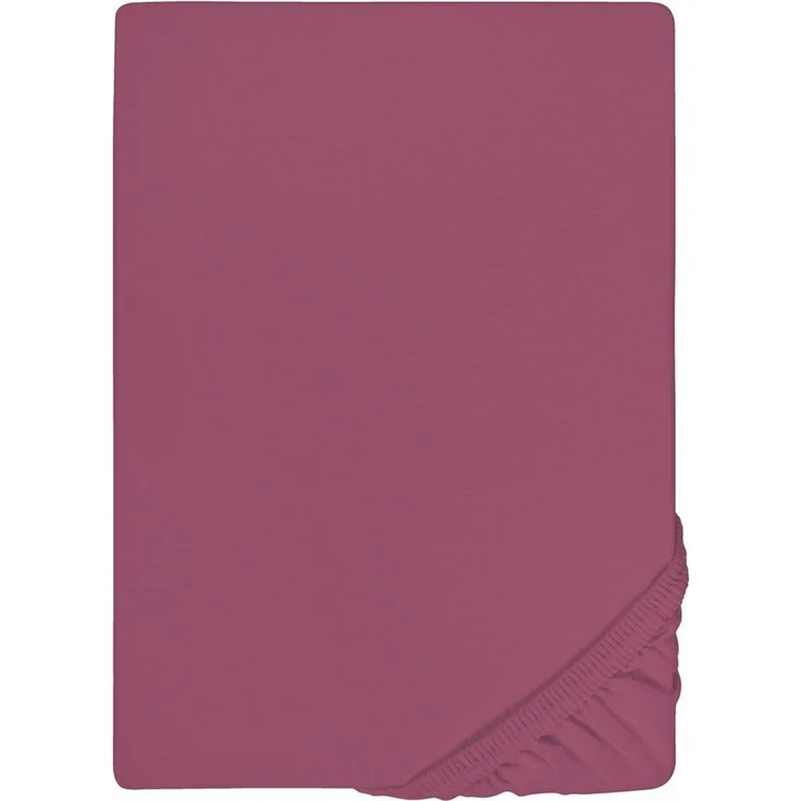 Castell Jersey-Stretch-Spannbetttuch, Brombeere, 1x 90x190 cm - 100x200 cm, 90x200 cm – Bild 5