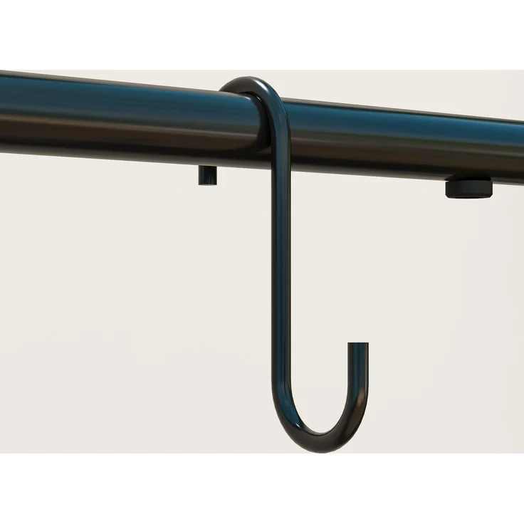 Outsunny Pflanzenständer, Metall, Schwarz, 75L x 25B x 137H cm – Bild 9